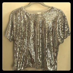 Sequin H&M short sleeve top